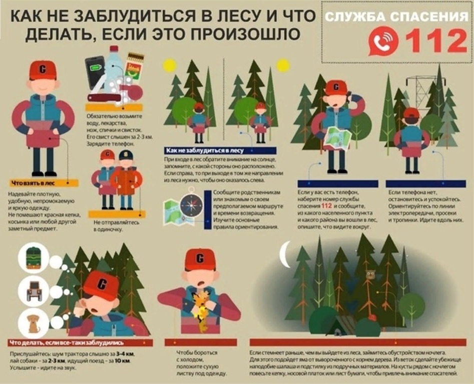 Как не потярятся в лесу.