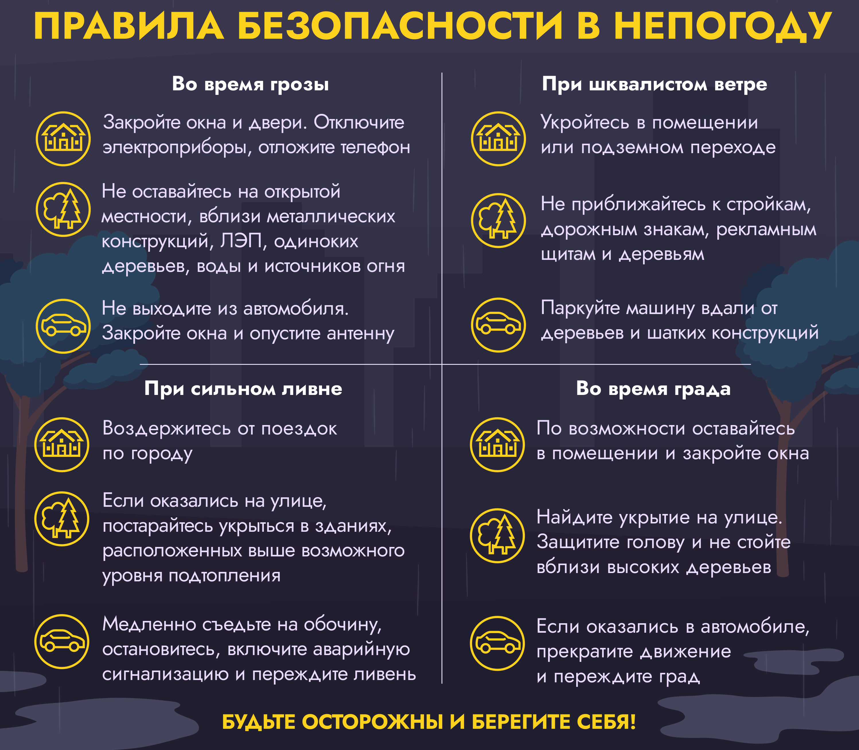 Сильный ветер.