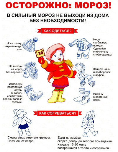Рекомендации при морозе..