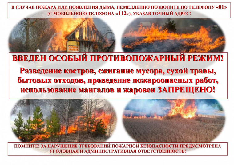 Введен особый противопожарный режим!. Введен особый противопожарный режим!.